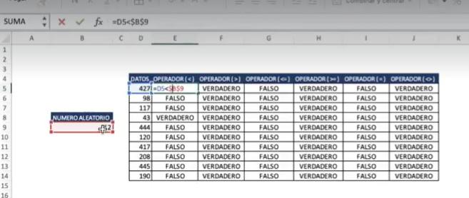 Ejercicio: número aleatorio para operadores en Excel 3 Ejercicio: número aleatorio para operadores en Excel