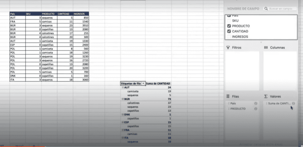 ¿Cómo generar una tabla dinámica en Excel? 4 cómo generar una tabla dinámica