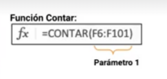Parámetros de las funciones para cálculos