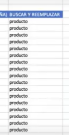 reemplazar en Excel