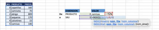 Método alternativo de buscar v en Excel