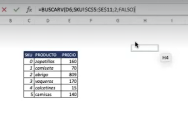 Ejercicio de BUSCARV en Excel 2 Ejercicio de buscar v en Excel