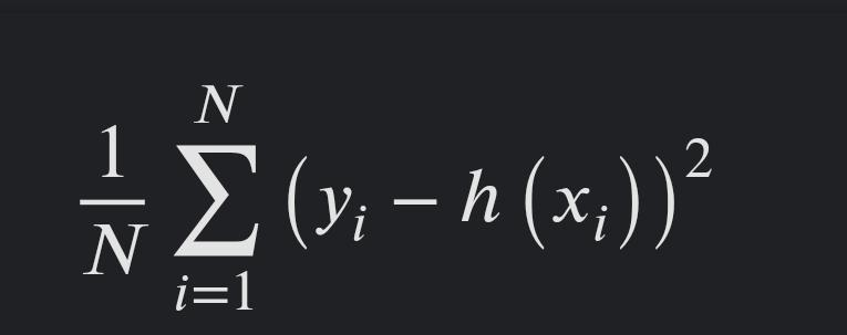 Fórmula de la loss function