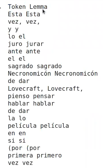 Lematización en Python 2 Lematización en Python