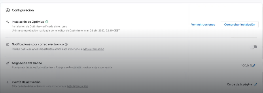 Interfaz y funcionalidades de Optimize 8 Interfaz y funcionalidades de Optimize