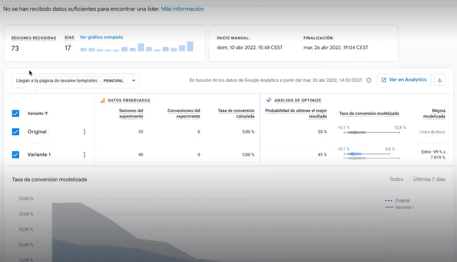 Interfaz y funcionalidades de Optimize 10 Interfaz y funcionalidades de Optimize