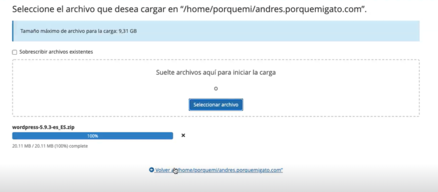 Instalación de Wordpress.org en CPanel