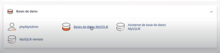 Preparar bases de datos en cPanel 2 preparar bases de datos en cPanel