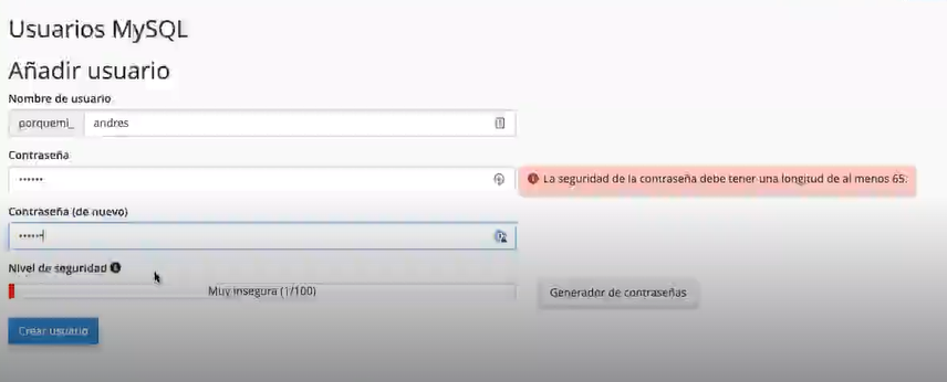 Preparar bases de datos en cPanel 4 preparar bases de datos en cPanel