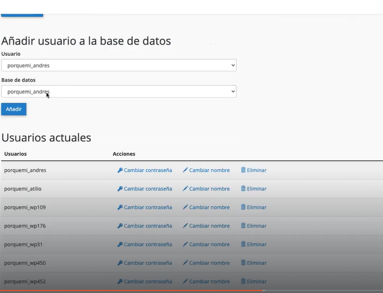 Preparar bases de datos en cPanel 5 preparar bases de datos en cPanel