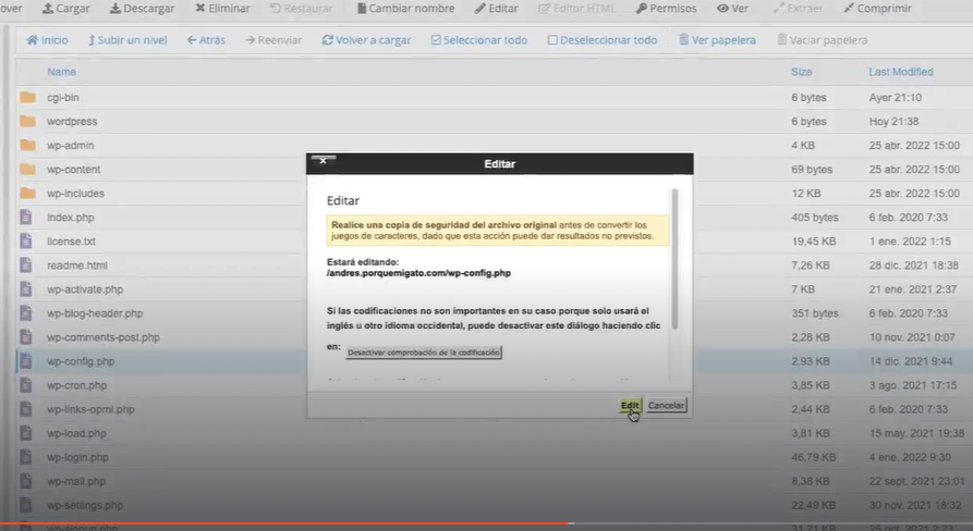 Preparar bases de datos en cPanel 6 preparar bases de datos en cPanel
