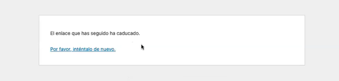 Solucionar el enlace ha caducado en wordpress.org