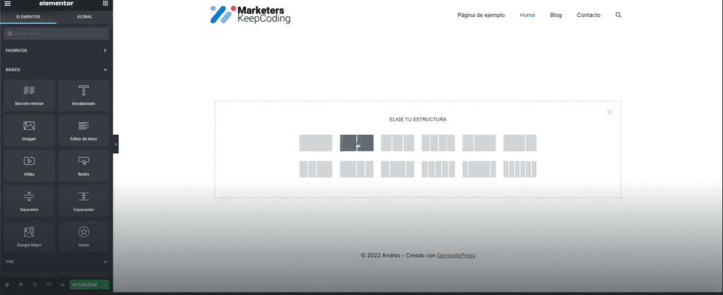 Mi primer wordpress con elementor