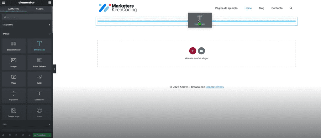 Mi primer wordpress con elementor