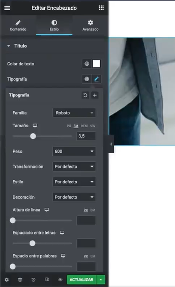 primer wordpress con elementor