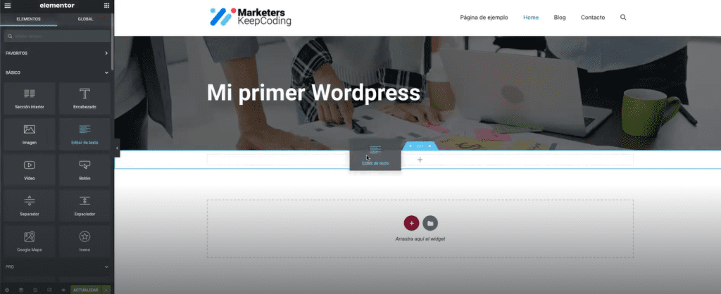 Mi primer wordpress con elementor