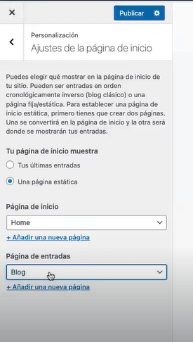Personalizar tu primer sitio en wordpress