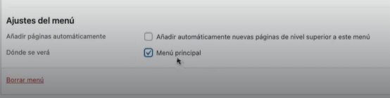 Menús en wordpress