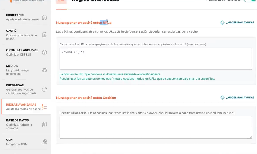 Reglas y bases de datos en WP Rocket 1 Reglas y bases de datos en WP Rocket