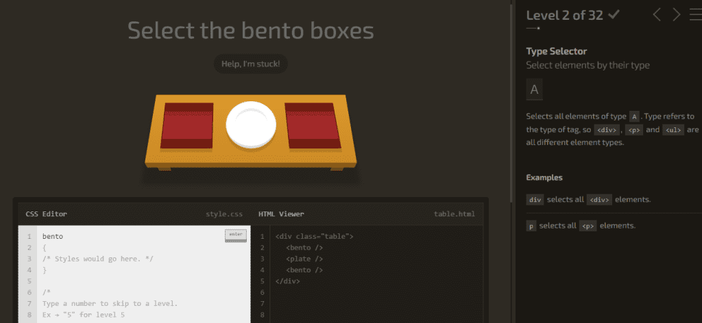 nivel 1 al 9 de CSS diner
