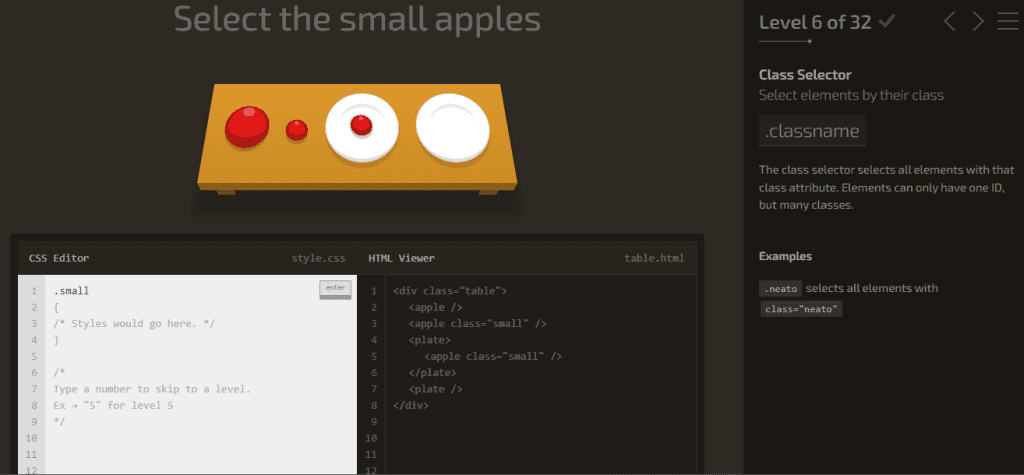 nivel 1 al 9 de CSS diner