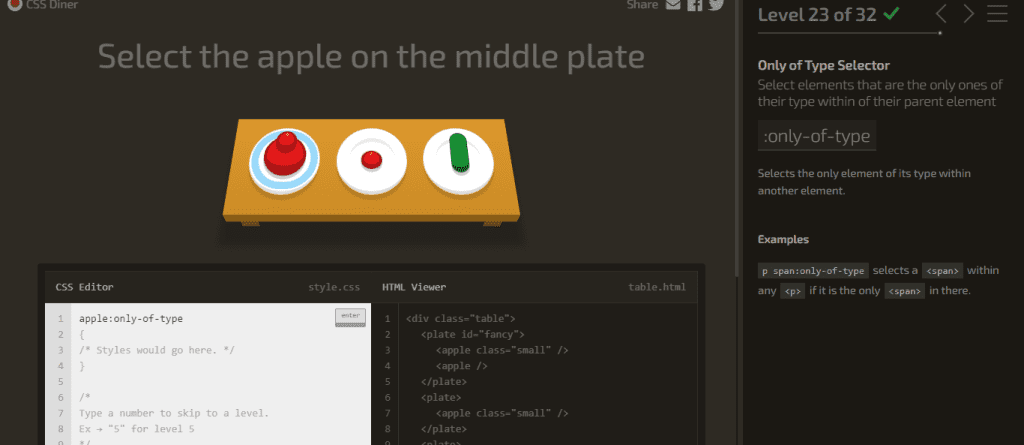 Solucionemos del nivel 21 al 32 de CSS Diner 3 Solucionemos del nivel 21 a 32 de CSS diner