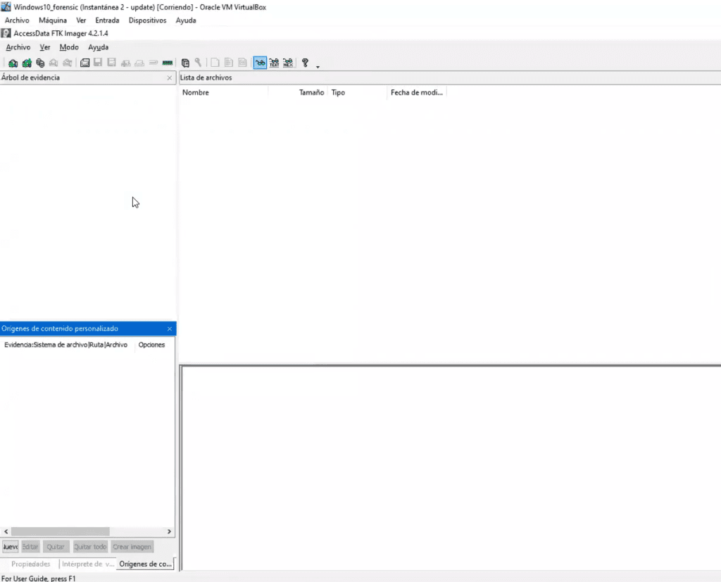 Análisis de evidencia con FTK Imager 1 Análisis de evidencia con FTK Imager