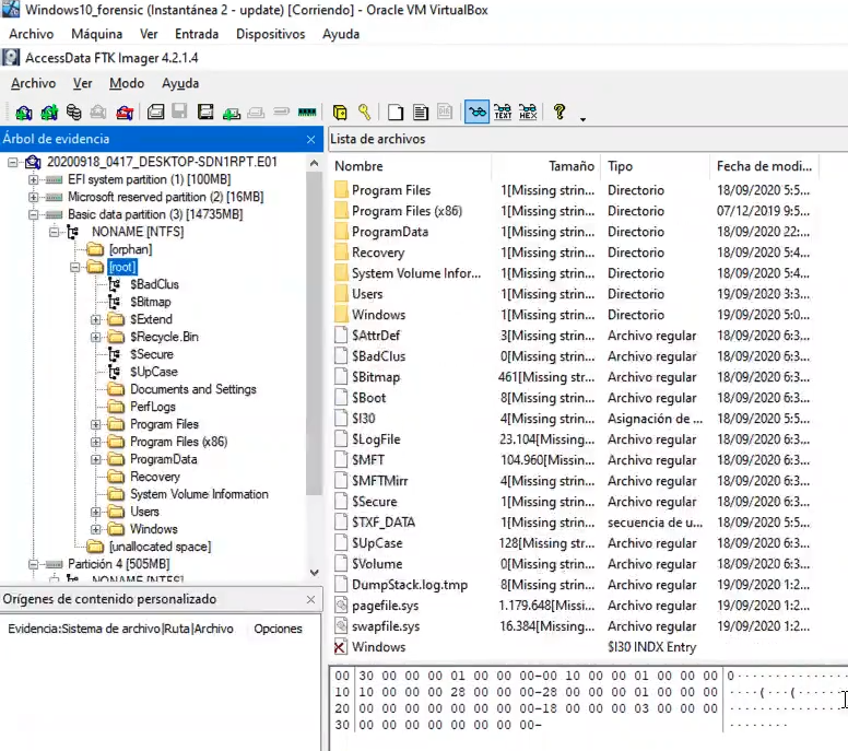Análisis de evidencia con FTK Imager 8 Análisis de evidencia con FTK Imager