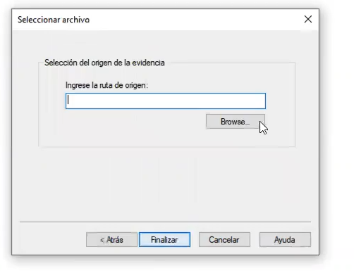Ir a una ruta fichero por fichero en FTK 3 Ruta fichero por fichero: paso 3