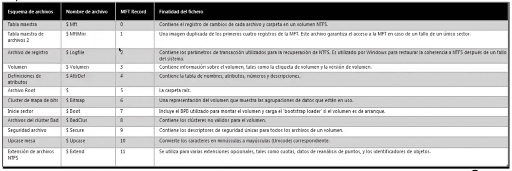 Master File Table