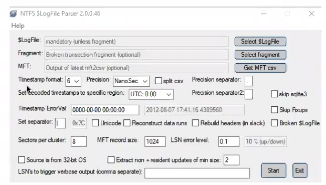 Fichero $LogFile