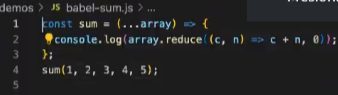 sum y babel sum JS