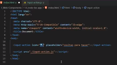 Ejercicio práctico: clase input action