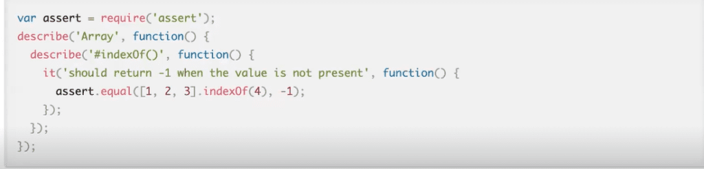 Realizar el unit testing con mocha