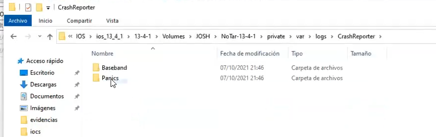 Logs en sistemas iOS: análisis forense 4 Logs en sistemas iOS
