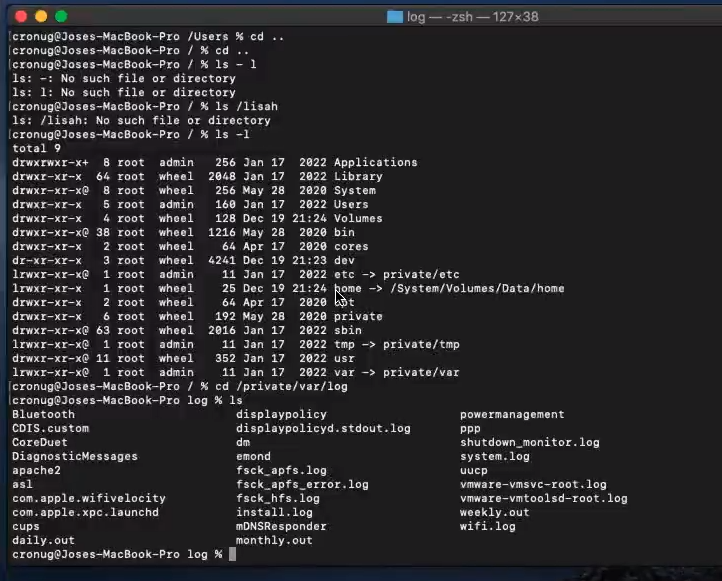 Localización de Logs en Apple 2 Logs en Apple
