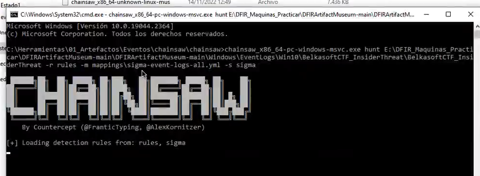 Chainsaw en informática forense
