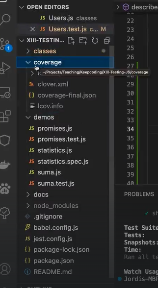 Ejecutar coverage para un programa de test 1 Ejecutar coverage para un programa de tests