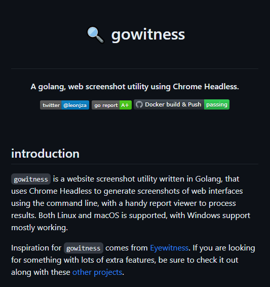 Uso de GoWitness y EyeWitness 2 GoWitness y EyeWitness