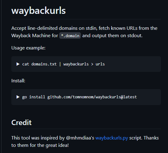 Waybackurls