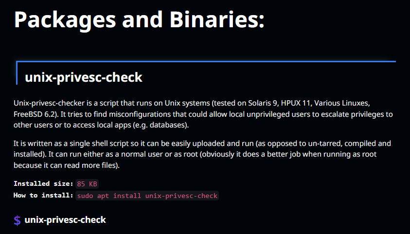¿Qué es Unix-privesc-checker? 3 Unix-privesc-checker