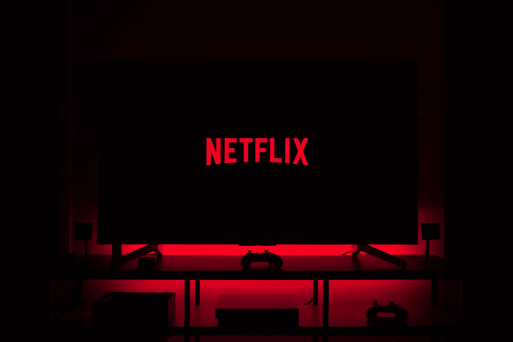 Logo de Netflix en un TV