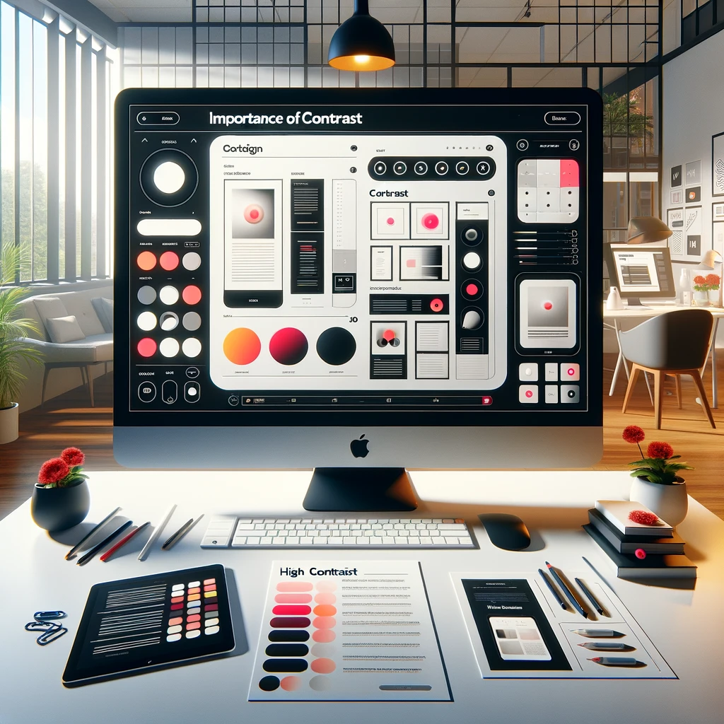 contraste en el diseño de interfaces con Figma