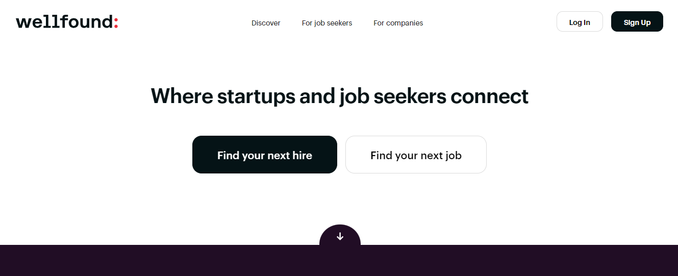 Wellfound Wellfound sitio web