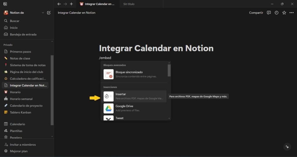 Cómo integrar Google Calendar en Notion: guía paso a paso 5 Google Calendar en Notion