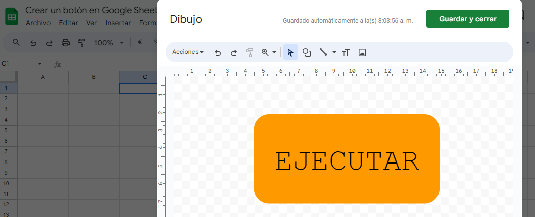 botón ejecutar1 cómo crear un botón en google sheets
