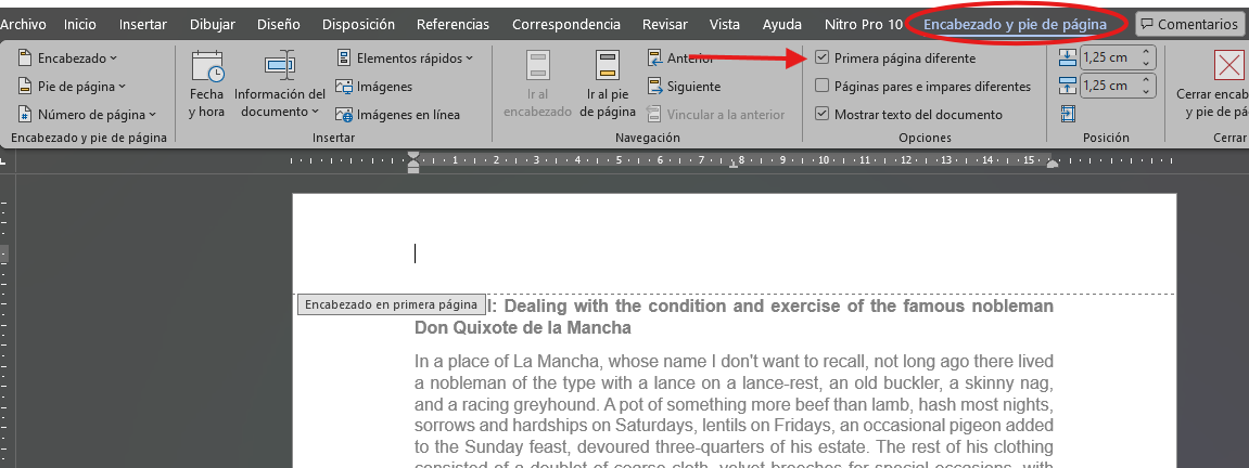 enumerar las páginas en word enumerar las páginas en Word