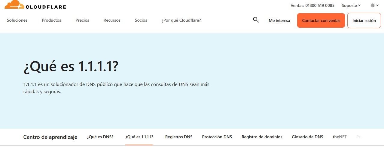 CloudFlareDNS-Mejores DNS mejores DNS