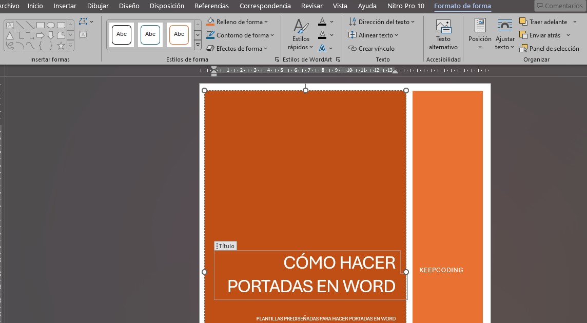 Cómo hacer portadas en Word paso a paso Cómo hacer portadas en Word paso a paso