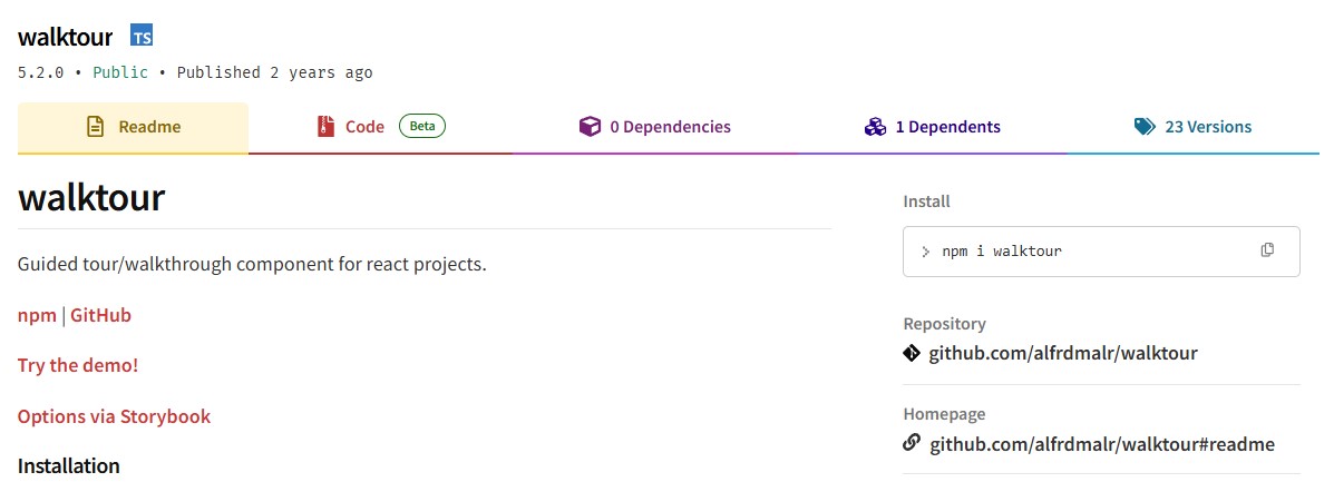 Walktour mejores librerías React